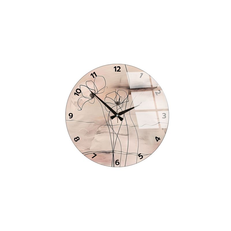 Casa si Gradina - Decoratiuni - Ceasuri - Ceas de perete decorativ, Wallxpert, sticla, multicolor, diametru 40 cm, 884ASF1117 - Infinity.ro