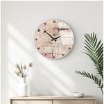 Casa si Gradina - Decoratiuni - Ceasuri - Ceas de perete decorativ, Wallxpert, sticla, multicolor, diametru 40 cm, 884ASF1117 - Infinity.ro