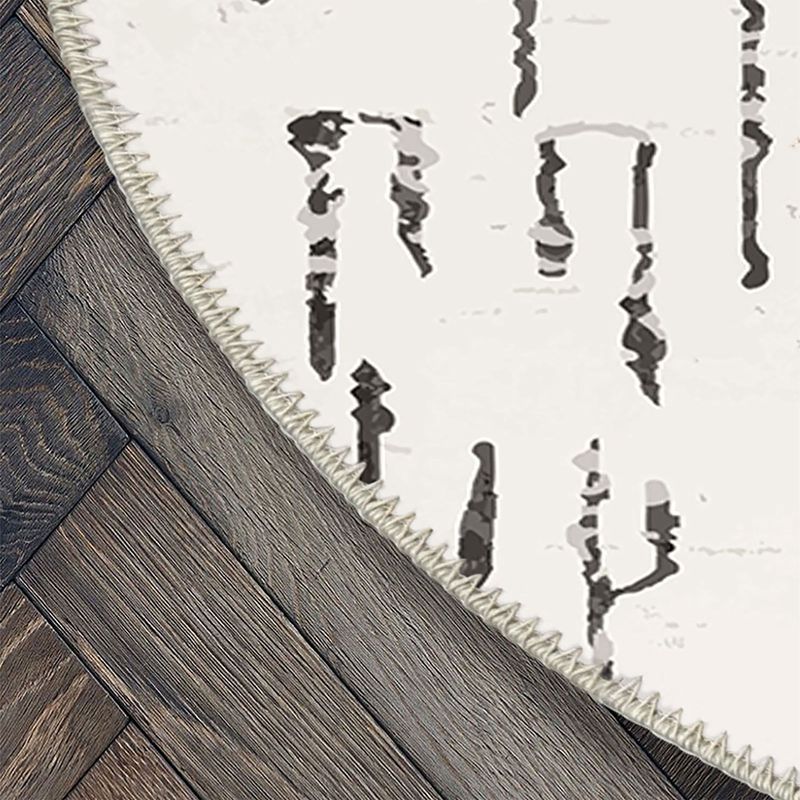 Casa si Gradina - Textile si covoare - Covoare - Covoare casa - Covor rotund, Conceptum Hypnose, alb, 70% bumbac, 30% chenille, 70 cm, antiderapant - Infinity.ro