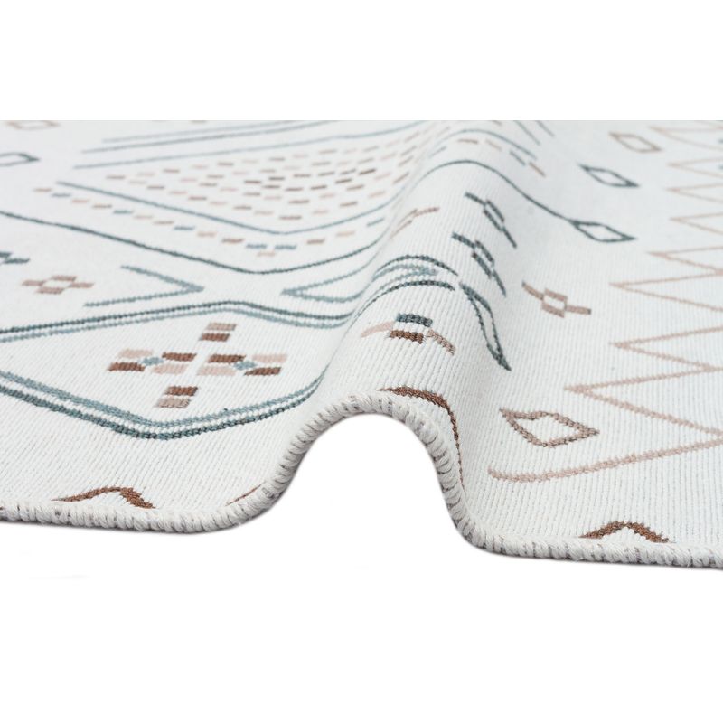Casa si Gradina - Textile si covoare - Covoare - Covoare casa - Covor, Conceptum Hypnose, bej, albastru, mink, 120x180 cm, 100% bumbac, tesatura plata, lavabil la masina - Infinity.ro