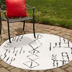 Casa si Gradina - Textile si covoare - Covoare - Covoare casa - Covor rotund, Conceptum Hypnose, alb, 70% bumbac, 30% chenille, 70 cm, antiderapant - Infinity.ro