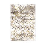 Casa si Gradina - Textile si covoare - Covoare - Covoare casa - Covor, Conceptum Hypnose, auriu, 80x200 cm, 100% poliester, antiderapant, lavabil la masina - Infinity.ro