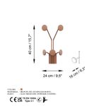Casa si Gradina - Mobilier - Organizare si depozitare - Cuiere - Cuiere de perete, Wallxpert, metal, cupru, 24x16x40 cm - Infinity.ro