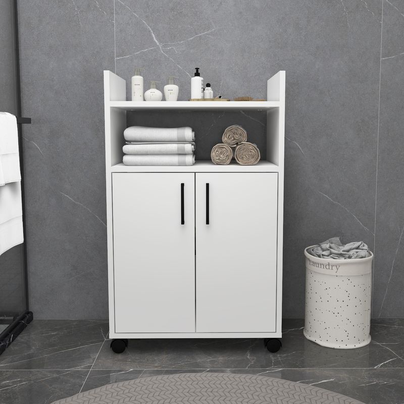 Casa si Gradina - Mobilier - Mobilier baie - Corpuri baie - Dulap baie, Hanah Home, pal melaminat, alb, 60x35x97.3 cm - Infinity.ro