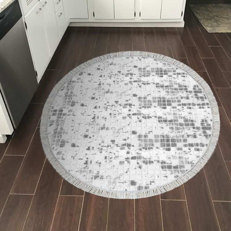 Casa si Gradina - Textile si covoare - Covoare - Covoare casa - Covor, Conceptum Hypnose, gri, 120x120 cm, 100% poliamida, antiderapant, lavabil la masina - Infinity.ro