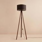 Casa si Gradina - Corpuri si surse de iluminat - Veioze si lampi - Lampadare - Lampadar, Opviq, lemn, negru maro, 140 cm - Infinity.ro