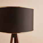 Casa si Gradina - Corpuri si surse de iluminat - Veioze si lampi - Lampadare - Lampadar, Opviq, lemn, negru maro, 140 cm - Infinity.ro