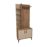 Casa si Gradina - Mobilier - Organizare si depozitare - Cuiere - Cuier, Hanah Home, pal melaminat, pin atlantic, bej, 74.4x33x182.8 cm - Infinity.ro