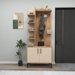 Casa si Gradina - Mobilier - Organizare si depozitare - Cuiere - Cuier, Hanah Home, pal melaminat, pin atlantic, bej, 74.4x33x182.8 cm - Infinity.ro