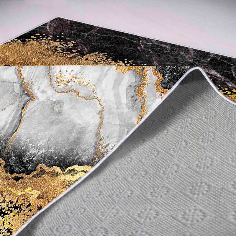 Casa si Gradina - Textile si covoare - Covoare - Covoare casa - Covor, Conceptum Hypnose, alb gri auriu negru, 160x230 cm, 100% poliester, antiderapant - Infinity.ro