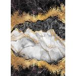 Casa si Gradina - Textile si covoare - Covoare - Covoare casa - Covor, Conceptum Hypnose, alb gri auriu negru, 160x230 cm, 100% poliester, antiderapant - Infinity.ro