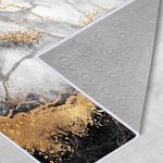 Casa si Gradina - Textile si covoare - Covoare - Covoare casa - Covor, Conceptum Hypnose, alb gri auriu negru, 160x230 cm, 100% poliester, antiderapant - Infinity.ro