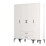 Casa si Gradina - Mobilier - Dulapuri si sifoniere - Dulapuri - Dulap, Hanah Home, pal melaminat, alb, 160x47.5x201.4 cm, 845HCT5483 - Infinity.ro