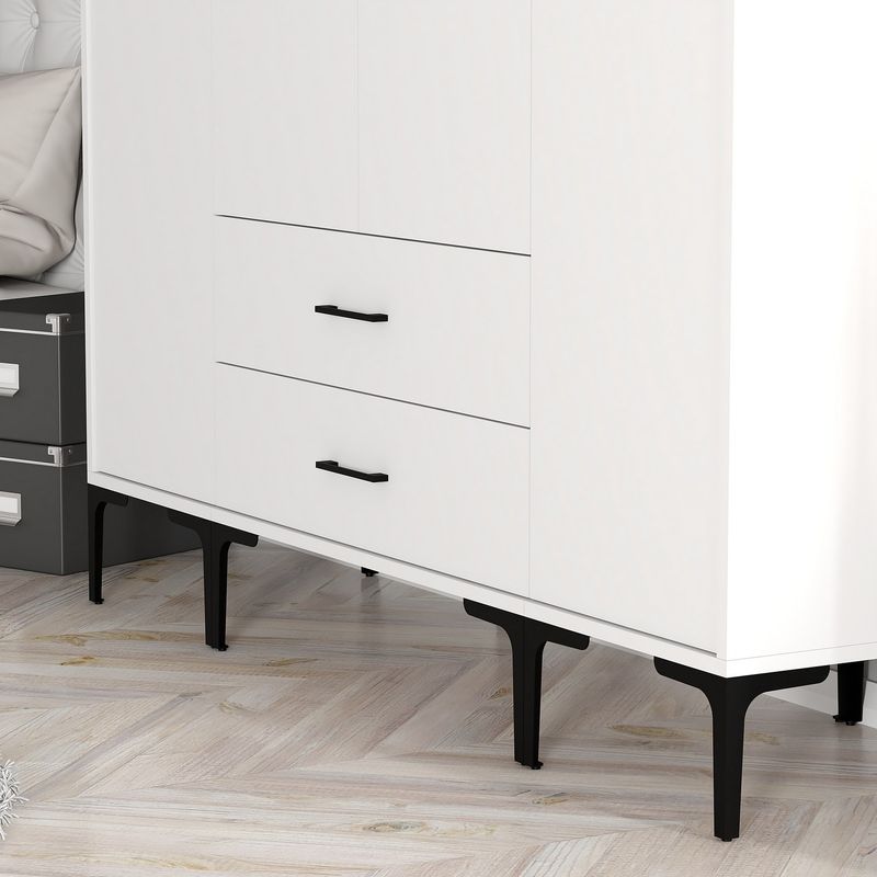 Casa si Gradina - Mobilier - Dulapuri si sifoniere - Dulapuri - Dulap, Hanah Home, pal melaminat, alb, 160x47.5x201.4 cm, 845HCT5483 - Infinity.ro