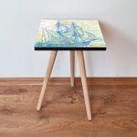 Casa si Gradina - Mobilier - Mese si birouri - Mese living - Masuta laterala, Hanah Home, mdf, multicolor, picioare lemn fag, 35x35x42 cm - Infinity.ro