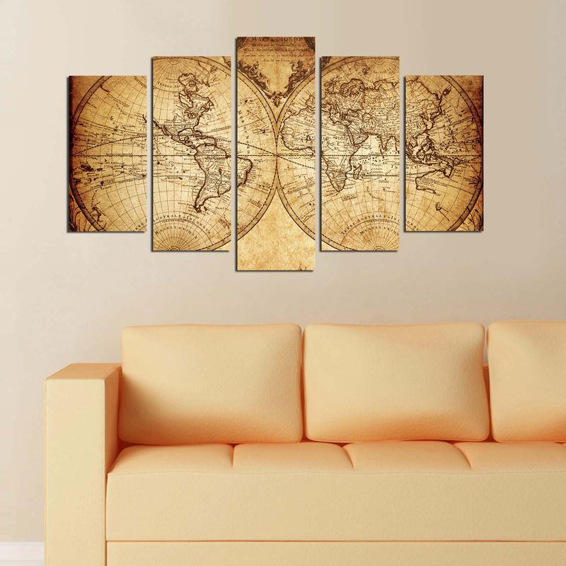 Casa si Gradina - Decoratiuni - Tablouri - Tablou decorativ din 5 piese, Wallxpert, mdf, multicolor, 110x60 cm, 232MLD1922 - Infinity.ro