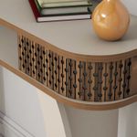 Casa si Gradina - Mobilier - Comode si corpuri - Console - Consola cu oglinda, Hanah Home, pal melaminat, crem, 105x30x85 cm - Infinity.ro