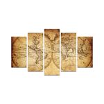 Casa si Gradina - Decoratiuni - Tablouri - Tablou decorativ din 5 piese, Wallxpert, mdf, multicolor, 110x60 cm, 232MLD1922 - Infinity.ro