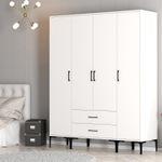 Casa si Gradina - Mobilier - Dulapuri si sifoniere - Dulapuri - Dulap, Hanah Home, pal melaminat, alb, 160x47.5x201.4 cm, 845HCT5483 - Infinity.ro