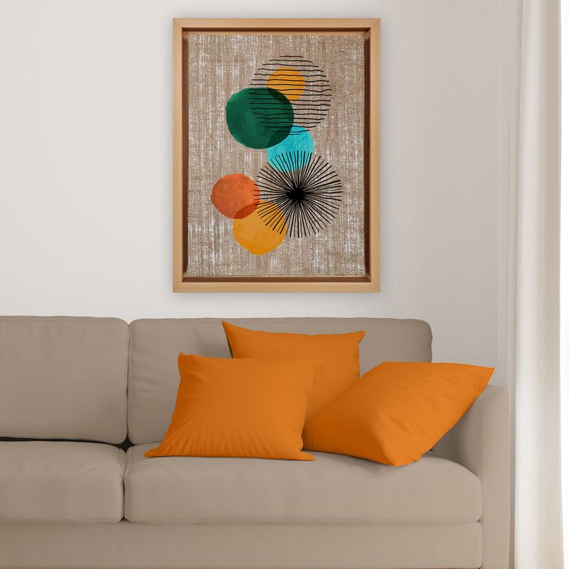 Casa si Gradina - Decoratiuni - Tablouri - Tablou decorativ pe panza, Wallxpert, 100% iuta, multicolor, 66x96 cm, rama lemn, 312LEA3181 - Infinity.ro