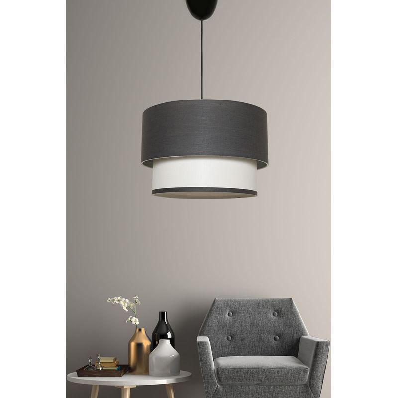 Casa si Gradina - Corpuri si surse de iluminat - Lustre si pendule - Lustra, Opviq, metal, antracit si alb, 30x65 cm - Infinity.ro