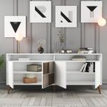 Casa si Gradina - Mobilier - Comode si corpuri - Console - Consola, Hanah Home, PAL melaminat, alb, 180x78x35 cm - Infinity.ro