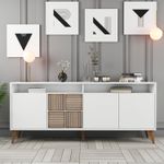 Casa si Gradina - Mobilier - Comode si corpuri - Console - Consola, Hanah Home, PAL melaminat, alb, 180x78x35 cm - Infinity.ro