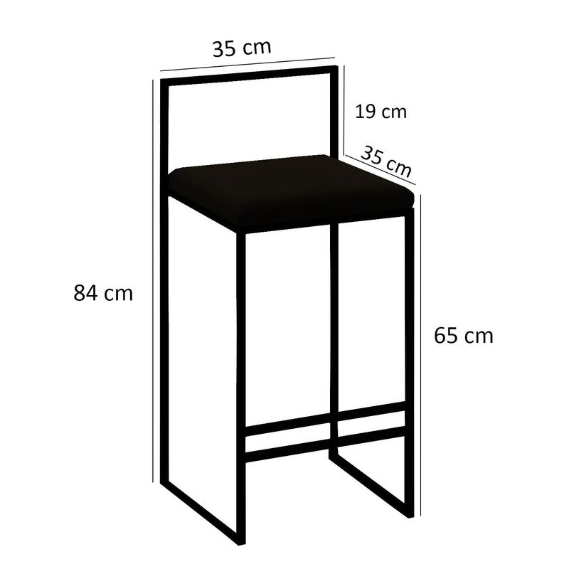 Casa si Gradina - Mobilier - Scaune si fotolii - Tabureti - Taburet bar, Hanah Home, metal, gri, 35x35x80 cm - Infinity.ro