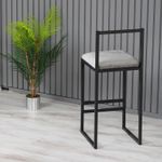 Casa si Gradina - Mobilier - Scaune si fotolii - Tabureti - Taburet bar, Hanah Home, metal, gri, 35x35x80 cm - Infinity.ro