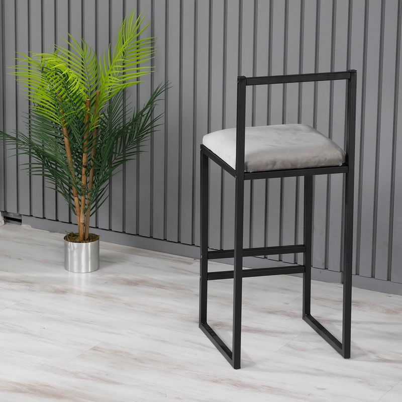 Casa si Gradina - Mobilier - Scaune si fotolii - Tabureti - Taburet bar, Hanah Home, metal, gri, 35x35x80 cm - Infinity.ro