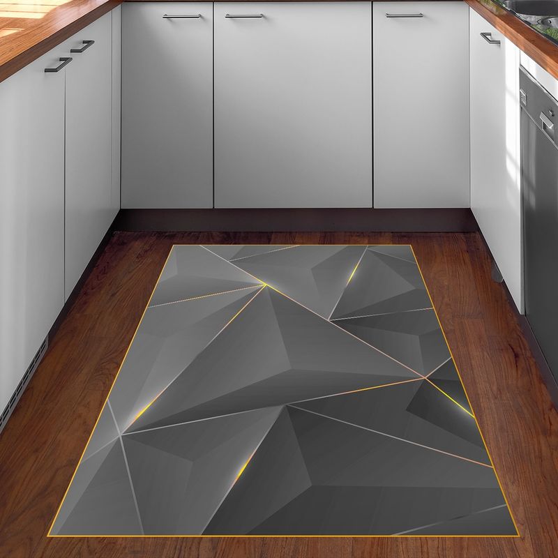 Casa si Gradina - Textile si covoare - Covoare - Covoare casa - Covor, Conceptum Hypnose, auriu negru, 120x180 cm, 100% poliester, antiderapant, lavabil la masina - Infinity.ro