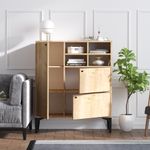 Casa si Gradina - Mobilier - Comode si corpuri - Console - Consola, Hanah Home, panou de particule melaminat, stejar safir, 100x35x125 cm - Infinity.ro
