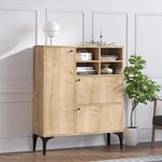 Casa si Gradina - Mobilier - Comode si corpuri - Console - Consola, Hanah Home, panou de particule melaminat, stejar safir, 100x35x125 cm - Infinity.ro