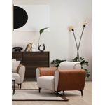 Casa si Gradina - Mobilier - Scaune si fotolii - Fotolii - Fotoliu, Atelier Del Sofa, lemn de fag, bej si scorţişoara, 100x85x85 cm - Infinity.ro