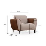 Casa si Gradina - Mobilier - Scaune si fotolii - Fotolii - Fotoliu, Atelier Del Sofa, lemn de fag, bej si scorţişoara, 100x85x85 cm - Infinity.ro