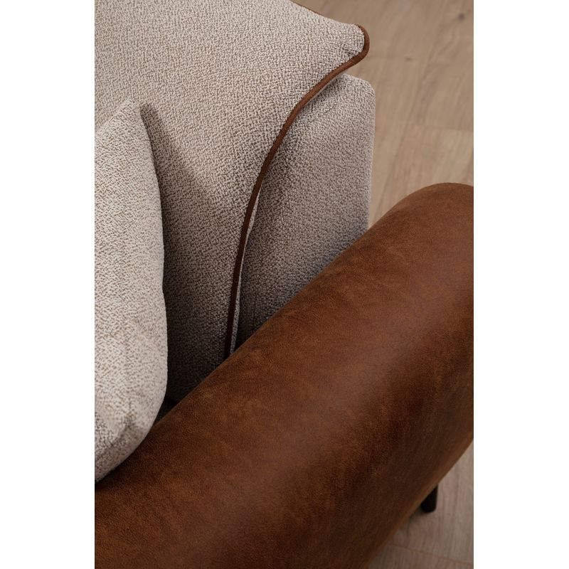 Casa si Gradina - Mobilier - Scaune si fotolii - Fotolii - Fotoliu, Atelier Del Sofa, lemn de fag, bej si scorţişoara, 100x85x85 cm - Infinity.ro
