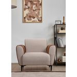 Casa si Gradina - Mobilier - Scaune si fotolii - Fotolii - Fotoliu, Atelier Del Sofa, lemn de fag, bej si scorţişoara, 100x85x85 cm - Infinity.ro