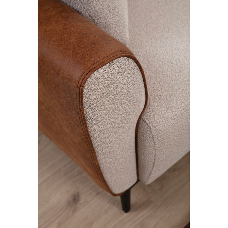 Casa si Gradina - Mobilier - Scaune si fotolii - Fotolii - Fotoliu, Atelier Del Sofa, lemn de fag, bej si scorţişoara, 100x85x85 cm - Infinity.ro