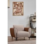 Casa si Gradina - Mobilier - Scaune si fotolii - Fotolii - Fotoliu, Atelier Del Sofa, lemn de fag, bej si scorţişoara, 100x85x85 cm - Infinity.ro