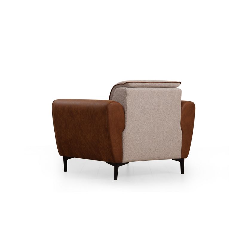 Casa si Gradina - Mobilier - Scaune si fotolii - Fotolii - Fotoliu, Atelier Del Sofa, lemn de fag, bej si scorţişoara, 100x85x85 cm - Infinity.ro