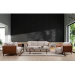 Casa si Gradina - Mobilier - Scaune si fotolii - Fotolii - Fotoliu, Atelier Del Sofa, lemn de fag, bej si scorţişoara, 100x85x85 cm - Infinity.ro