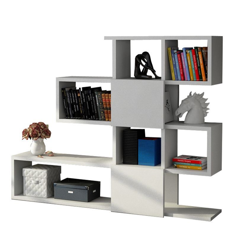 Casa si Gradina - Mobilier - Biblioteci si rafturi - Biblioteci - Biblioteca, Hanah Home, pal melaminat, alb, 120x109x19.5 cm - Infinity.ro