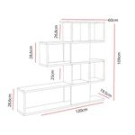 Casa si Gradina - Mobilier - Biblioteci si rafturi - Biblioteci - Biblioteca, Hanah Home, pal melaminat, alb, 120x109x19.5 cm - Infinity.ro