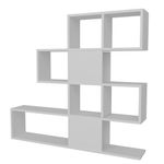 Casa si Gradina - Mobilier - Biblioteci si rafturi - Biblioteci - Biblioteca, Hanah Home, pal melaminat, alb, 120x109x19.5 cm - Infinity.ro