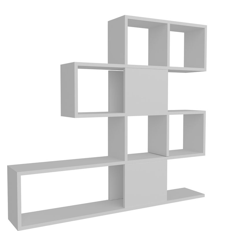 Casa si Gradina - Mobilier - Biblioteci si rafturi - Biblioteci - Biblioteca, Hanah Home, pal melaminat, alb, 120x109x19.5 cm - Infinity.ro