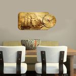 Casa si Gradina - Decoratiuni - Ceasuri - Ceas decorativ, Wallxpert, mdf, multicolor, 68x32 cm, 238HMA5186 - Infinity.ro