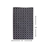Casa si Gradina - Textile si covoare - Covoare - Covoare casa - Covor de hol, Conceptum Hypnose, negru alb, 80x200 cm, 100% poliester, antiderapant - Infinity.ro