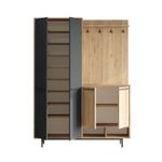 Casa si Gradina - Mobilier - Organizare si depozitare - Cuiere - Cuier hol, Hanah Home, PAL melaminat, stejar antracit, 147.4x35.5x195.6 cm - Infinity.ro