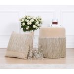 Casa si Gradina - Mobilier - Scaune si fotolii - Tabureti - Taburet, Hanah Home, catifea, crem, 45x45x47 cm - Infinity.ro