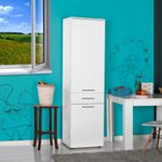 Casa si Gradina - Mobilier - Dulapuri si sifoniere - Dulapuri - Dulap multifunctional, Hanah Home, pal melaminat, alb, 52x38x187 cm - Infinity.ro